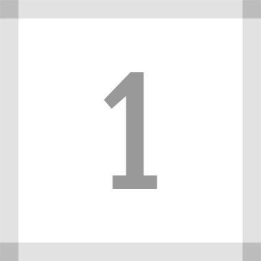 Number 1 icon. flat vector illustration