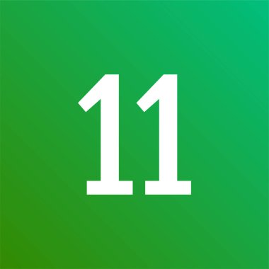 Number 11 icon. flat vector illustration