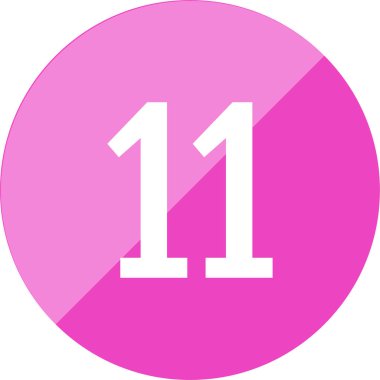 Number 11 icon. flat vector illustration