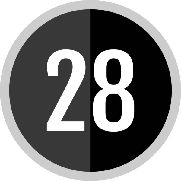 28番アイコンベクトルイラスト — ストックベクタ