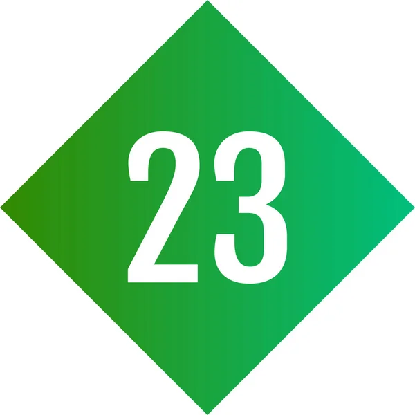 23番ロゴアイコンデザインテンプレート要素 — ストックベクタ