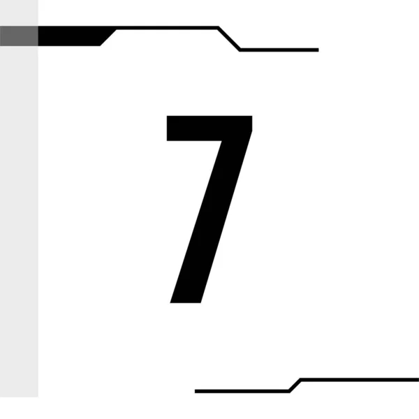 Número Icono Signo Ilustración Simple Web — Archivo Imágenes Vectoriales