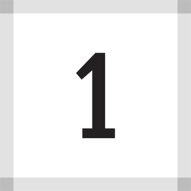 Number 1 icon. flat vector illustration