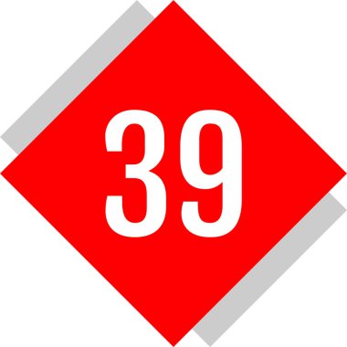 39 numaralı logo, vektör illüstrasyonu 