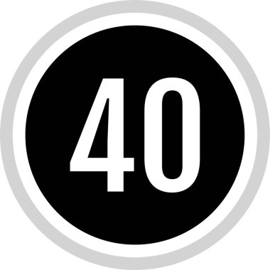 40 numaralı ikon. Web tasarımı için vektör şablonu 