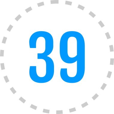39 numaralı logo, vektör illüstrasyonu 