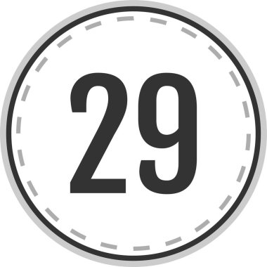 29 numaralı simge vektör illüstrasyonu