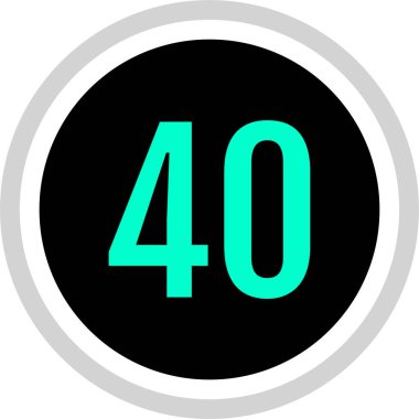 40 numaralı ikon. Web tasarımı için vektör şablonu 