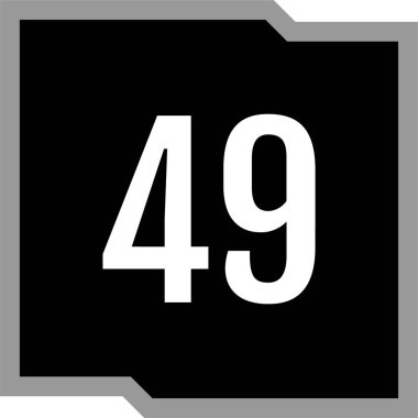 49 numara, vektör tasarım şablonu. 