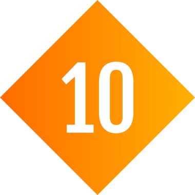 10 numaralı modern vektör illüstrasyonu