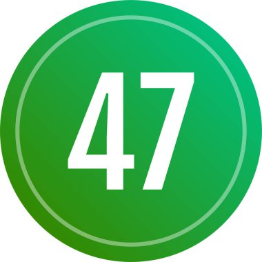 47 numara, vektör tasarım şablonu. 