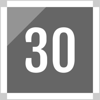 30 numaralı simge vektör illüstrasyonu