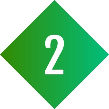 Number 2 icon. flat vector illustration