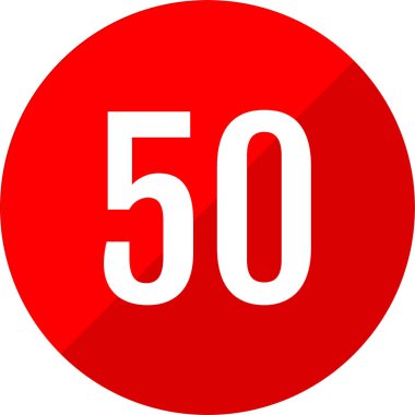 50 numaralı simge, vektör illüstrasyonu