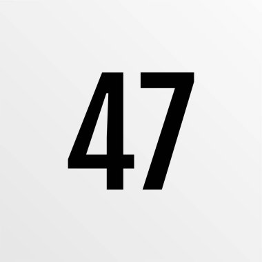 47 numara, vektör tasarım şablonu. 