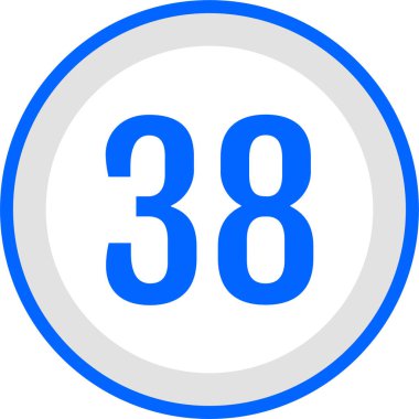 38 numaralı web simgesi. vektör illüstrasyonu