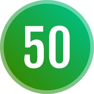 50 numaralı simge vektör illüstrasyonu