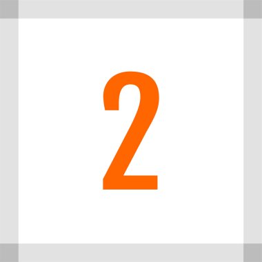 Number 2 icon. flat vector illustration