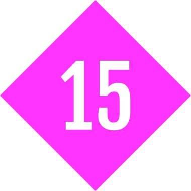 15 numaralı simge vektör illüstrasyonu