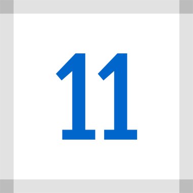 Number 11 icon. flat vector illustration