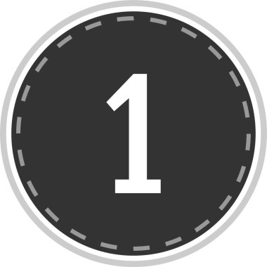Number 1 icon. flat vector illustration