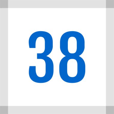 38 numaralı web simgesi. vektör illüstrasyonu