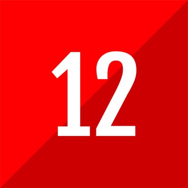 12 numaralı simge, vektör illüstrasyonu