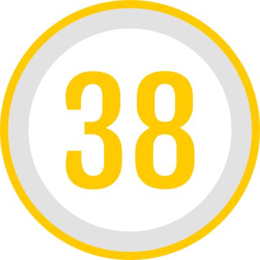 38 numaralı web simgesi. vektör illüstrasyonu