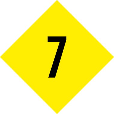 7 numaralı işaret simgesi, web basit illüstrasyon