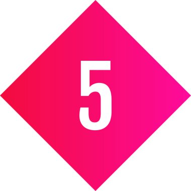 5 numaralı simge vektör illüstrasyonu