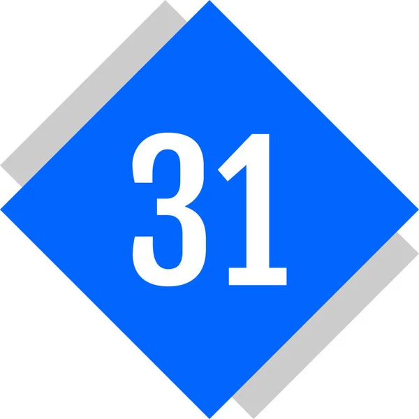 31番アイコンベクトルイラスト — ストックベクタ