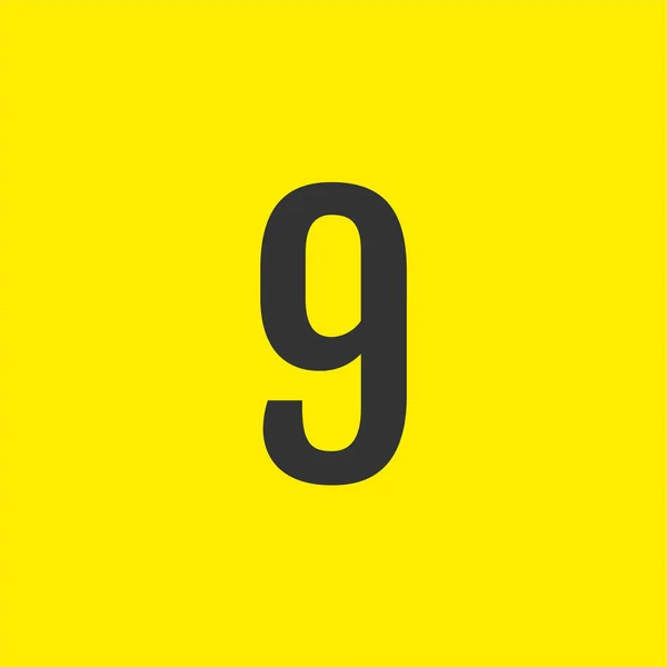 Number Icon Flat Vector Illustration — ストックベクタ