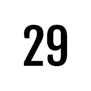29 numaralı simge vektör illüstrasyonu