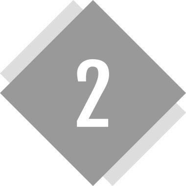 Number 2 icon. flat vector illustration