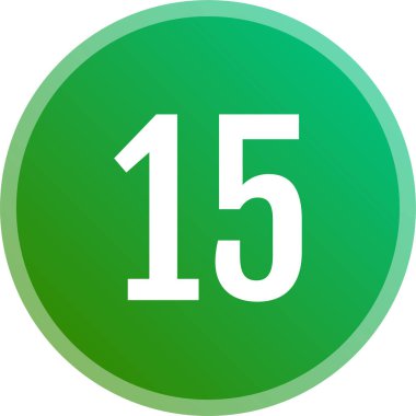 15 numaralı modern vektör illüstrasyonu