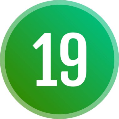 19 numaralı modern vektör illüstrasyonu