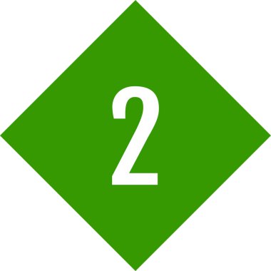 Number 2 icon. flat vector illustration