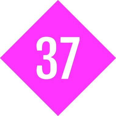 37 numaralı simge vektör illüstrasyonu