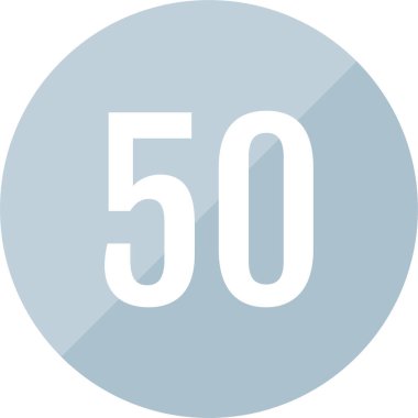 50 numaralı simge, vektör illüstrasyonu      
