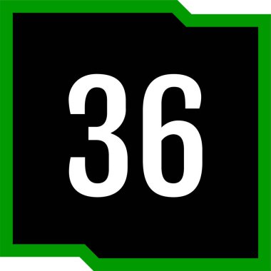 36 numaralı işaret simgesi, web basit illüstrasyon