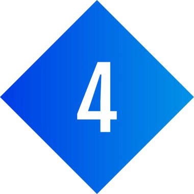 4 numaralı simge, modern vektör illüstrasyonu