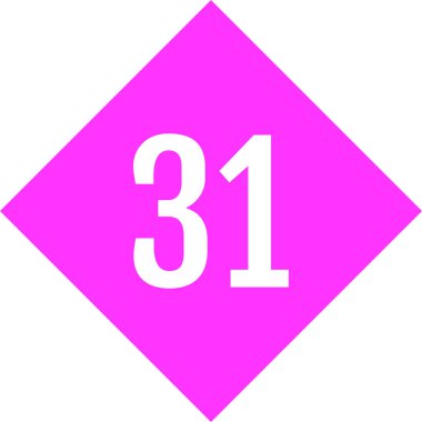 31 numaralı simge vektör illüstrasyonu