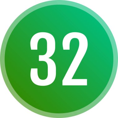 32 numaralı modern vektör illüstrasyonu