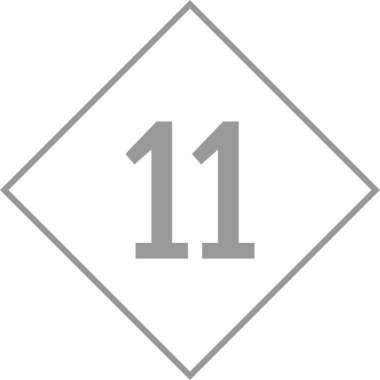 Number 11 icon. flat vector illustration
