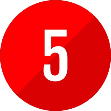 5 numaralı simge vektör illüstrasyonu