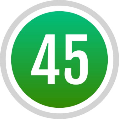 45 numaralı ikon. Web tasarımı için vektör şablonu 