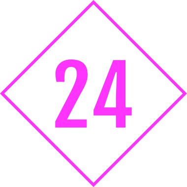 24 numaralı simge, vektör illüstrasyonu