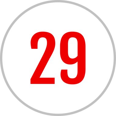 29 numaralı modern vektör illüstrasyonu