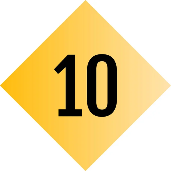 10番現代ベクトル図 — ストックベクタ
