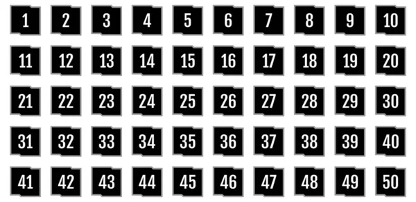Набір Значків Номерів Числа Від Плоских Векторні Ілюстрації — стоковий вектор